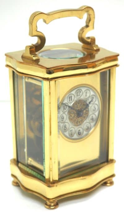 Serpentine Cased Antique French 8-Day Carriage Clock C1900 – Rare Masked dial - Image 2