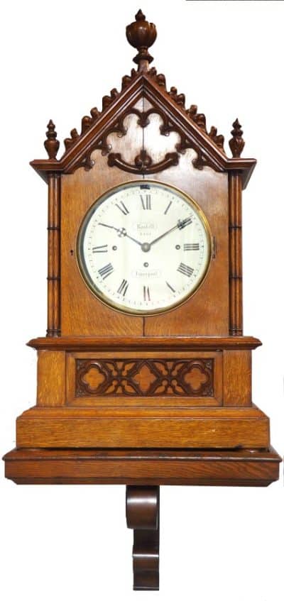 Antique Musical Westminster Chime Bracket Clock 8 Bell Triple Fusee Roskell Liverpool