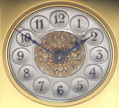 Serpentine Cased Antique French 8-Day Carriage Clock C1900 – Rare Masked dial - Image 9