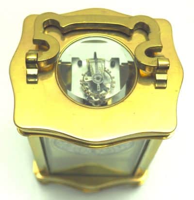 Serpentine Cased Antique French 8-Day Carriage Clock C1900 – Rare Masked dial - Image 4