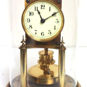 Rare Gustav Becker 400-Day Torsion Clock German Anniversary Clock Mantel Clock C1900 disc pendulum Antique Clocks