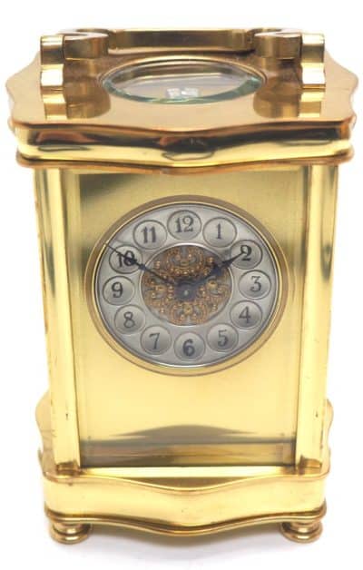 Serpentine Cased Antique French 8-Day Carriage Clock C1900 – Rare Masked dial - Image 3