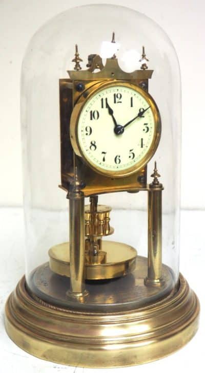 Rare Gustav Becker 400-Day Torsion Clock German Anniversary Clock Mantel Clock C1900 disc pendulum Antique Clocks 4