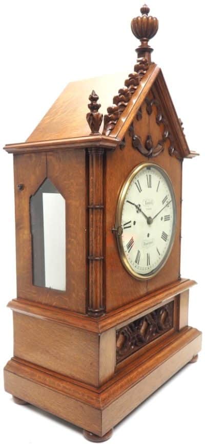 Antique Musical Westminster Chime Bracket Clock 8 Bell Triple Fusee Roskell Liverpool bracket clock Antique Clocks 11
