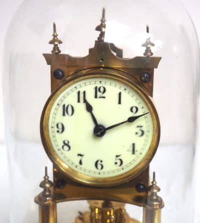 Rare Gustav Becker 400-Day Torsion Clock German Anniversary Clock Mantel Clock C1900 disc pendulum Antique Clocks 11