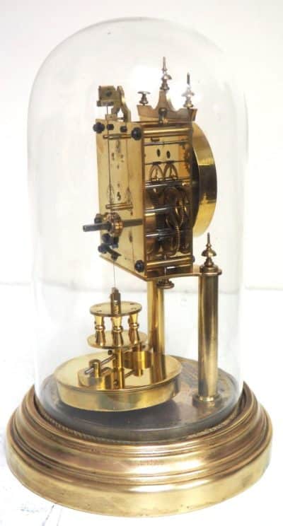 Rare Gustav Becker 400-Day Torsion Clock German Anniversary Clock Mantel Clock C1900 disc pendulum Antique Clocks 9