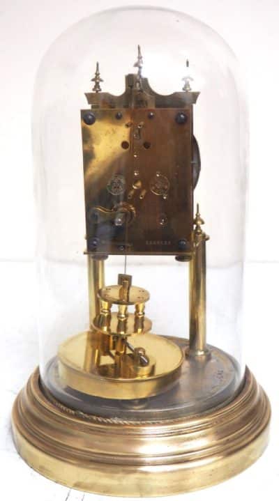 Rare Gustav Becker 400-Day Torsion Clock German Anniversary Clock Mantel Clock C1900 disc pendulum Antique Clocks 8