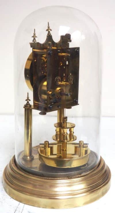 Rare Gustav Becker 400-Day Torsion Clock German Anniversary Clock Mantel Clock C1900 disc pendulum Antique Clocks 7