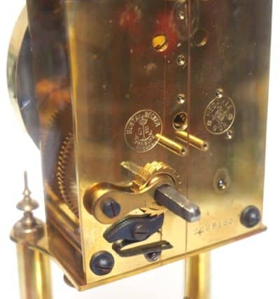 Rare Gustav Becker 400-Day Torsion Clock German Anniversary Clock Mantel Clock C1900 disc pendulum Antique Clocks 6