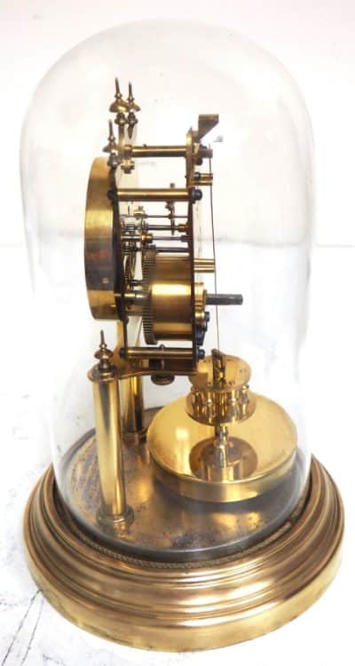 Rare Gustav Becker 400-Day Torsion Clock German Anniversary Clock Mantel Clock C1900 disc pendulum Antique Clocks 5