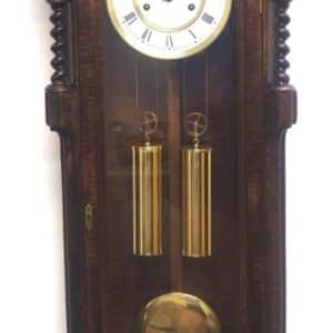 Impressive Rare Hermle Vienna Wall Clock 8 Day Weight Driven Striking Wall Clock Hermle Antique Clocks 3