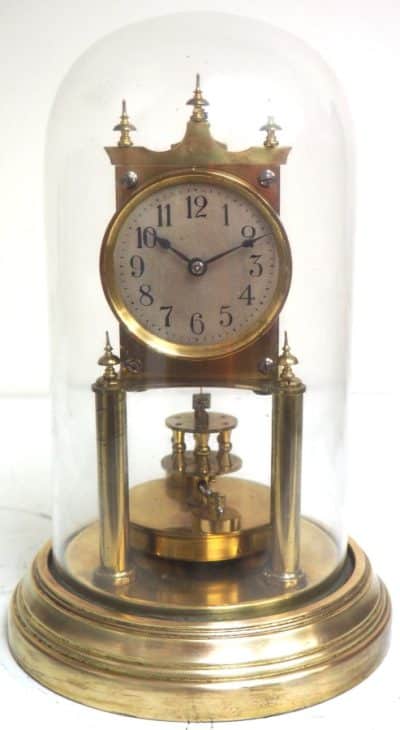 Rare BHA 400-Day Torsion Clock German Anniversary Clock Mantel Clock C1900 BHA Antique Clocks 3