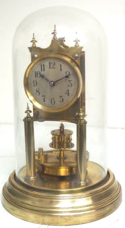 Rare BHA 400-Day Torsion Clock German Anniversary Clock Mantel Clock C1900 - Image 2