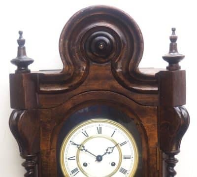 Impressive Rare Hermle Vienna Wall Clock 8 Day Weight Driven Striking Wall Clock Hermle Antique Clocks 18