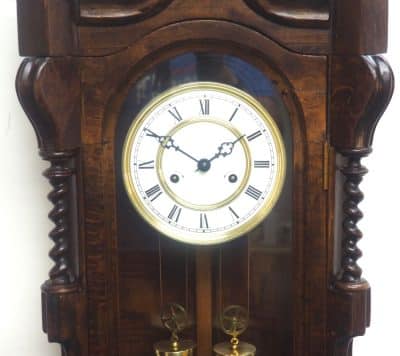 Impressive Rare Hermle Vienna Wall Clock 8 Day Weight Driven Striking Wall Clock Hermle Antique Clocks 17