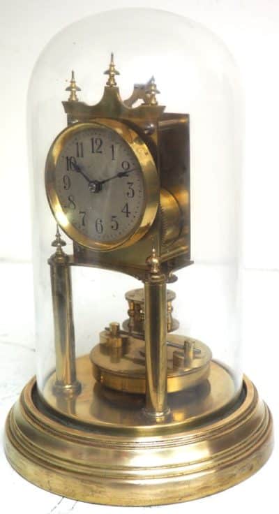 Rare BHA 400-Day Torsion Clock German Anniversary Clock Mantel Clock C1900 - Image 12