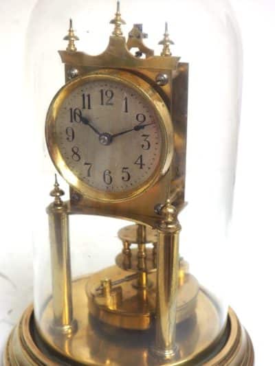 Rare BHA 400-Day Torsion Clock German Anniversary Clock Mantel Clock C1900 - Image 11
