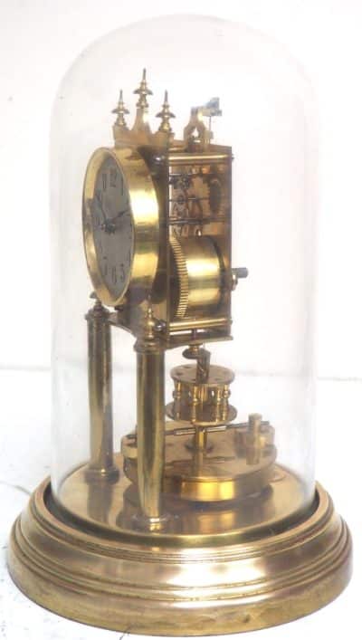 Rare BHA 400-Day Torsion Clock German Anniversary Clock Mantel Clock C1900 - Image 10