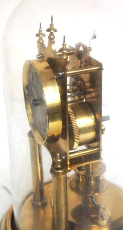 Rare BHA 400-Day Torsion Clock German Anniversary Clock Mantel Clock C1900 - Image 9