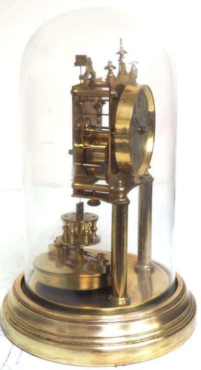 Rare BHA 400-Day Torsion Clock German Anniversary Clock Mantel Clock C1900 - Image 7