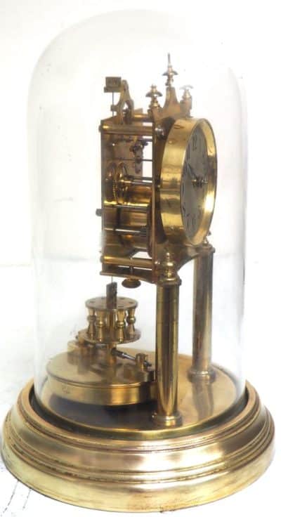 Rare BHA 400-Day Torsion Clock German Anniversary Clock Mantel Clock C1900 BHA Antique Clocks 9