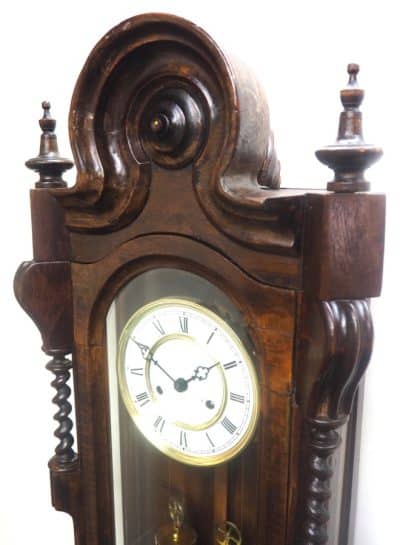 Impressive Rare Hermle Vienna Wall Clock 8 Day Weight Driven Striking Wall Clock Hermle Antique Clocks 12