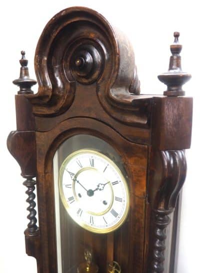 Impressive Rare Hermle Vienna Wall Clock 8 Day Weight Driven Striking Wall Clock - Image 10