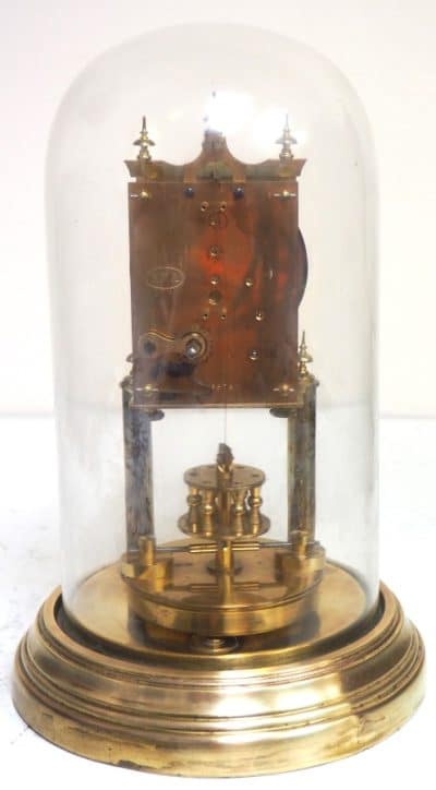 Rare BHA 400-Day Torsion Clock German Anniversary Clock Mantel Clock C1900 - Image 5