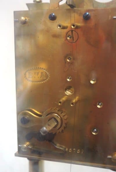Rare BHA 400-Day Torsion Clock German Anniversary Clock Mantel Clock C1900 - Image 4