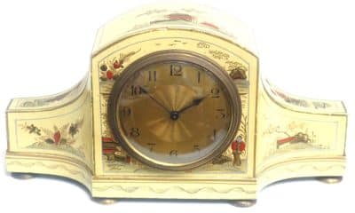 Impressive Chinoiserie Arched Top Mantel Clock – 8-Day Mantle Clock With Ormolu Mounts Chinoiserie Antique Clocks 9