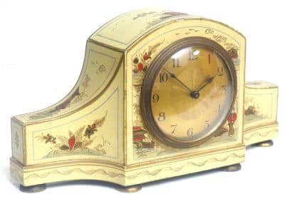 Impressive Chinoiserie Arched Top Mantel Clock – 8-Day Mantle Clock With Ormolu Mounts Chinoiserie Antique Clocks 8
