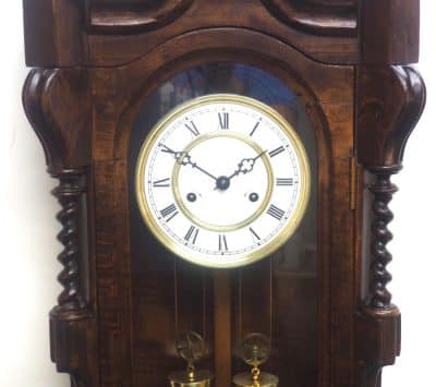 Impressive Rare Hermle Vienna Wall Clock 8 Day Weight Driven Striking Wall Clock Hermle Antique Clocks 6