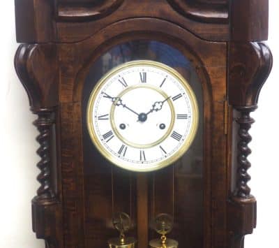 Impressive Rare Hermle Vienna Wall Clock 8 Day Weight Driven Striking Wall Clock - Image 4