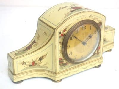 Impressive Chinoiserie Arched Top Mantel Clock – 8-Day Mantle Clock With Ormolu Mounts Chinoiserie Antique Clocks 4