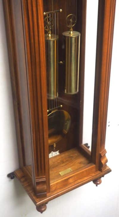 Solid Walnut Hermle Vienna Wall Clock 8 Day Weight Driven Striking Wall Clock - Image 8