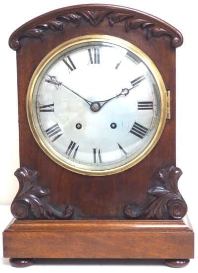 Fine Antique German Mahogany 8-Day Mantel Clock Quarter Striking Bracket Clock by W&H