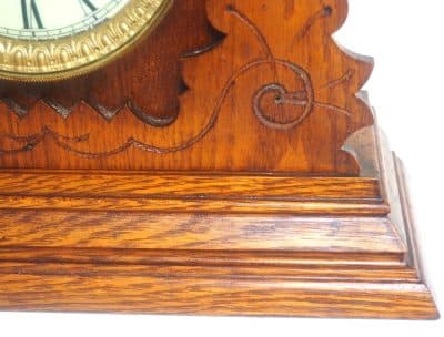 Fantastic American Gingerbread Mantel Clock – Antique 8 Day Striking Mantle Clock By Ansonia Ansonia Antique Clocks 14