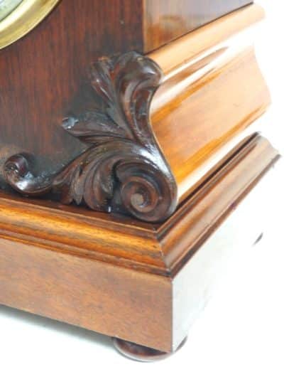 Fine Antique German Mahogany 8-Day Mantel Clock Quarter Striking Bracket Clock by W&H - Image 4