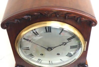 Fine Antique German Mahogany 8-Day Mantel Clock Quarter Striking Bracket Clock by W&H german Antique Clocks 5