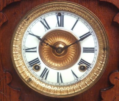 Fantastic American Gingerbread Mantel Clock – Antique 8 Day Striking Mantle Clock By Ansonia - Image 8