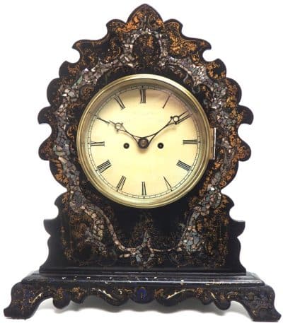 Antique English 8 Day Twin Fusee Bracket clock 8-Day Striking Double Fusee Mantel Clock by H J Wallis