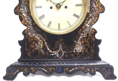 Antique English 8 Day Twin Fusee Bracket clock 8-Day Striking Double Fusee Mantel Clock by H J Wallis - Image 2