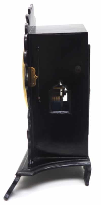 Antique English 8 Day Twin Fusee Bracket clock 8-Day Striking Double Fusee Mantel Clock by H J Wallis - Image 5