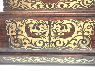 A fine English Regency rosewood fusee mantle clock – Inlaid Drumhead Bracket Clock - Image 7