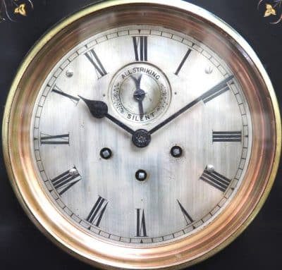 World Biggest French Slate Mantel Clock 8 Day Musical Exhibition Mantle Clock - Image 9