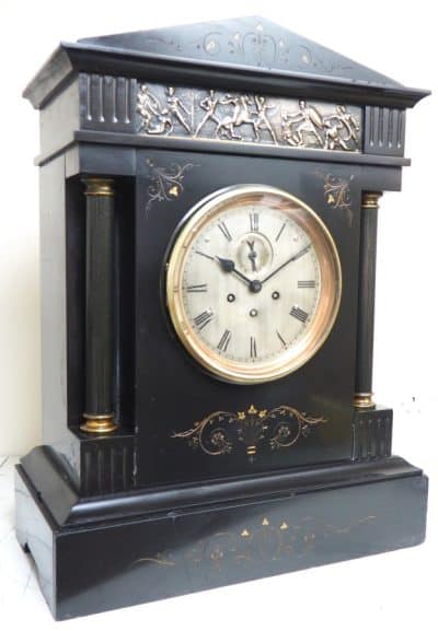 World Biggest French Slate Mantel Clock 8 Day Musical Exhibition Mantle Clock Mantel Clock Antique Clocks 7