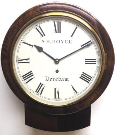 Fine Dereham Drop Dial Fusee Wall Clock - 8-Day S H Boyce Fusee Dial Wall Clock