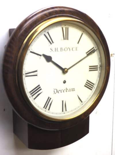 Fine Dereham Drop Dial Fusee Wall Clock - 8-Day S H Boyce Fusee Dial Wall Clock - Image 11