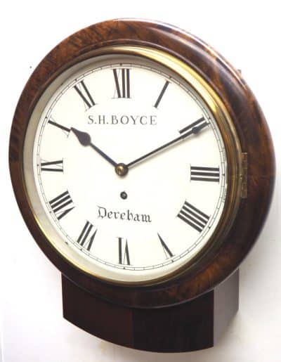Fine Dereham Drop Dial Fusee Wall Clock – 8-Day S H Boyce Fusee Dial Wall Clock Dial Wall Clock Antique Clocks 12