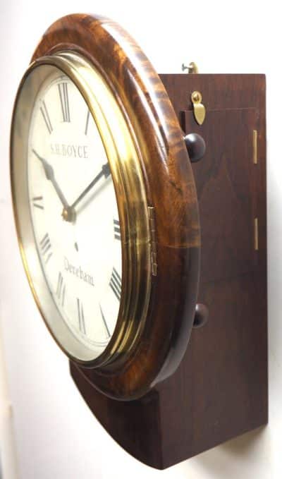 Fine Dereham Drop Dial Fusee Wall Clock - 8-Day S H Boyce Fusee Dial Wall Clock - Image 9